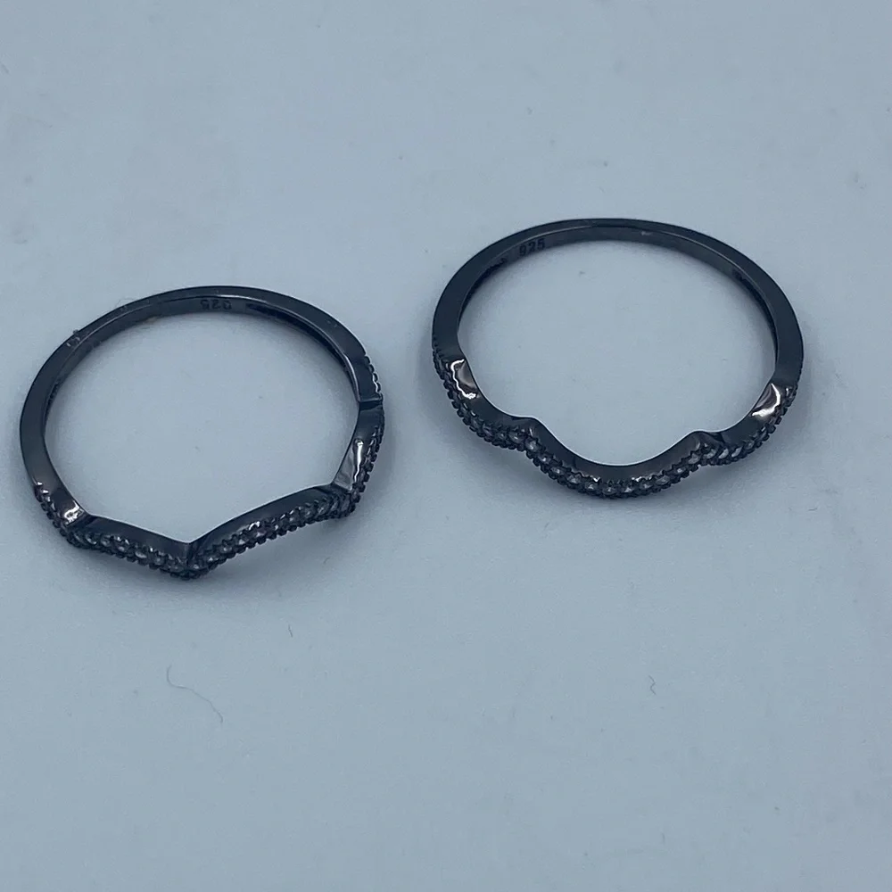 925 silver stackable Charmed Aroma rings size 9 - Picture 3 of 7